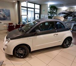 Car wrapping black & jeans Fiat 500