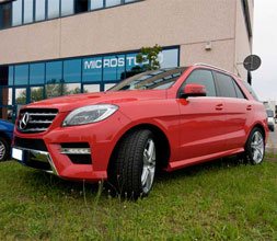 Car wrapping Mercedes SL 350 Rosso Lucido