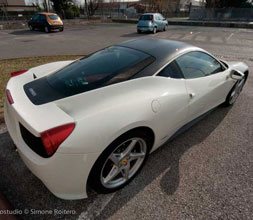 Decorazione car wrapping Nero Opaco Ferrari F458 Italia